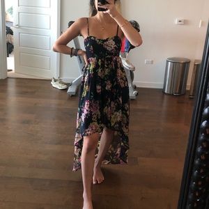 Millau Floral Sleeveless High Low Dress